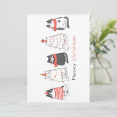 Kattig kerstfeest voor katten feestdagenkaart (Staand voorkant)