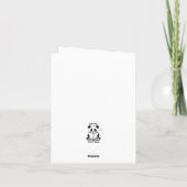 Kattig kerstfeest Zwarte Kat & Kerstboom Feestdagen Kaart (Achterkant)