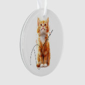 Kattig Kerstmis: Festieve Kat Ornament (voorkant)