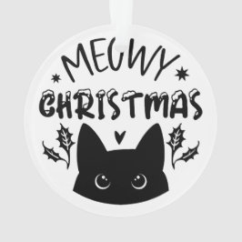 Kattig Kerstmis: Festieve Kat  Ornament