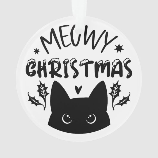 Kattig Kerstmis: Festieve Kat Ornament (achterkant)