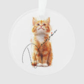 Kattig Kerstmis: Festieve Kat Ornament (voorkant)