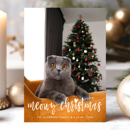 Kattig Kerstmis Mooie Moderne Tekst Huisdier Kat F Feestdagenkaart