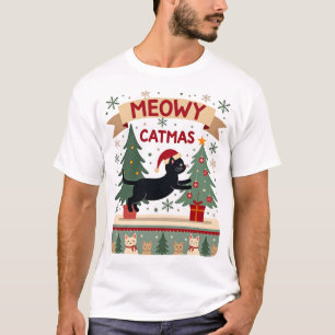 Kattig Kerstmis, Verschrikkelijke Kersttrui, Kat K T-shirt