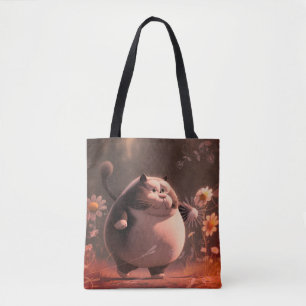 Kattig onder de bloemen Tote Bag