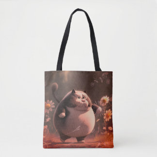 Kattig onder de bloemen Tote Bag