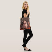 Kattig onder de bloemen Tote Bag (Op model)