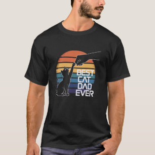 Kattige grappige vintage retro papa bump vuist bes t-shirt