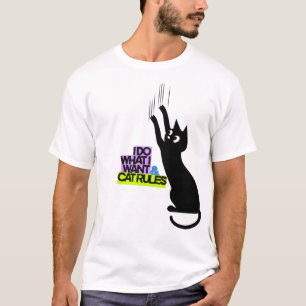 Kattige kattenquote - "Ik doe wat ik wil & katten T-shirt