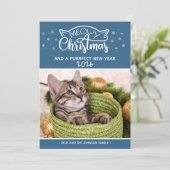 Kattige kerst en een perfect nieuwjaarskaart (Staand voorkant)