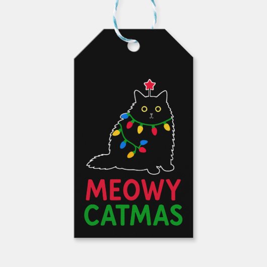 Kattige Kerstdagen Cadeaulabel (Voorkant)