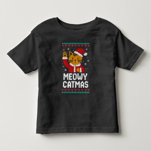 Kattige Kerstdagen Kinder Shirts (Voorkant)