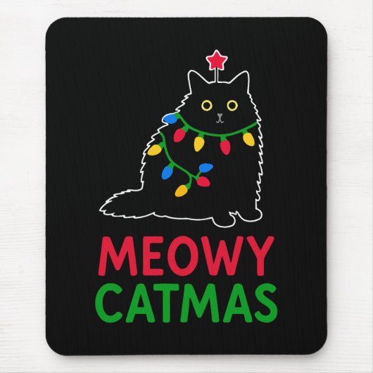 Kattige Kerstdagen Muismat (Voorkant)