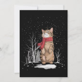 Kattige Kerstkatten Kerstmis Sneeuw Kittens Grappi Kaart (Voorkant)