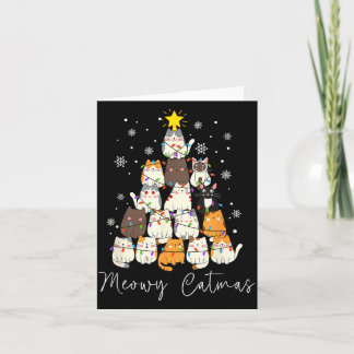 Kattige Kerstlicht Kerstman Grappige Kerst Kattenl Kaart