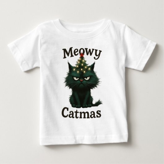 Kattige Kerstmis Chagrijnige kat (Voorkant)