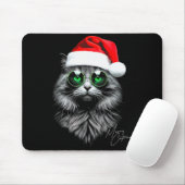 Kattige Kerstmis Grappige Koele Kerst Kat Kerstman Muismat (Met muis)