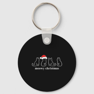 Kattige Kerstmis Kat Katten Cute Kittens Santa  Sleutelhanger