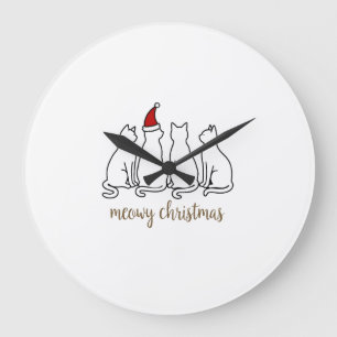 Kattige Kerstmis Kat Kerst Cute Kitten Katten Kers Grote Klok