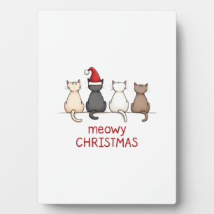 Kattige Kerstmis Kat Kerst Mooie Kitten Katten Ker Fotoplaat