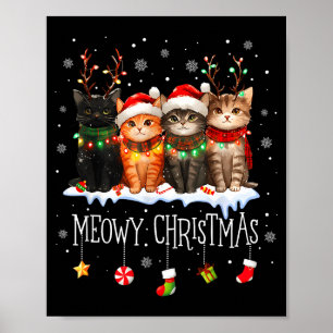 Kattige Kerstmis Kat Kerst Mooie Kitten Katten Ker Poster