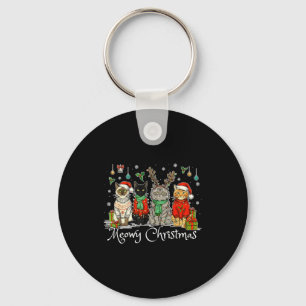 Kattige Kerstmis Kat Kerst Mooie Kitten Katten Ker Sleutelhanger