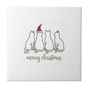 Kattige Kerstmis Kat Kerst Mooie Kitten Katten Ker Tegeltje