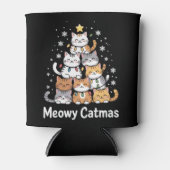 Kattige Kerstmis Kat Kerstboom Kerstmis Sinterklaa Blikjeskoeler (Voorkant)