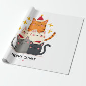 Kattige Kerstmis Kat Kerstboom Xmas (3) Cadeaupapier (Uitgerold)