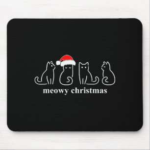 Kattige Kerstmis Kat Kerstmis Schattige Kitten Kat Muismat