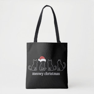 Kattige Kerstmis Kat Kerstmis Schattige Kitten Kat Tote Bag