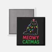 Kattige Kerstmis Magneet (Voorkant / Achterkant)