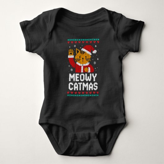 Kattige Kerstmis Romper (Voorkant)
