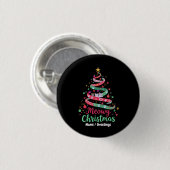 Kattige Kerstmis Schattig & Grappig Vakantieontwer Ronde Button 3,2 Cm (Voorkant /achterkant)