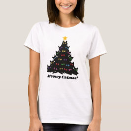 Kattige Kerstmis T-shirt
