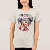 Kattige oma's rollen met hun ogen Tri-Blend shirt (Voorkant)