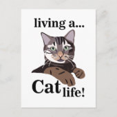 Kattige poes grappig briefkaart (Voorkant)