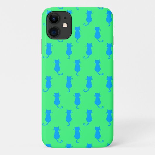 Kattige pret voor altijd Whimsical Blauwe Katten L Case-Mate iPhone Case (Achterkant)