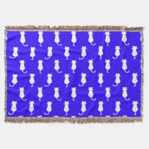 Kattige pret voor altijd Whimsical Cats Royalblauw Deken