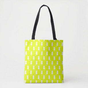 Kattige pret voor altijd Whimsical Cats Witte Kat Tote Bag
