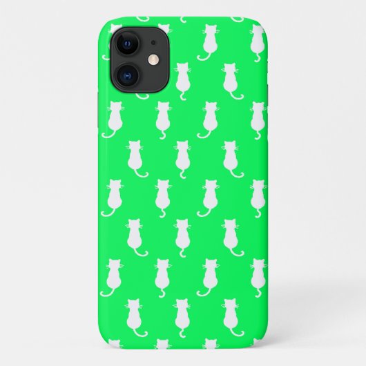 Kattige pret voor altijd Whimsical katten groen Case-Mate iPhone Case (Achterkant)