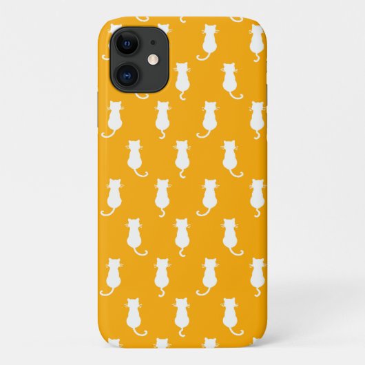 Kattige pret voor altijd Whimsical katten Wit op T Case-Mate iPhone Case (Achterkant)