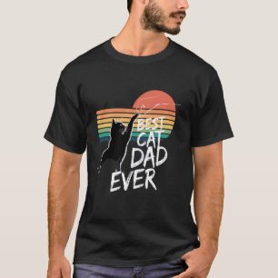 Kattige Retro Papa Vintage Botsen Vuist Beste Kat T-shirt