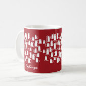 Kattige Rode Witte Fun Koffiemok (Voorkant links)