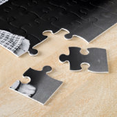 Kattige wasdag moppertje legpuzzel (Zijkant)