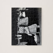 Kattige wasdag moppertje legpuzzel (Verticaal)