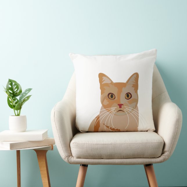 Kattje Kitty Schattige Kat  Kussen (Stoel)