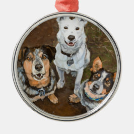 Kattledogs Rundvee- en Heelers Fine Art Metalen Ornament