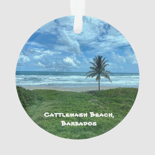 Kattlewash Beach, Barbados Ornament (achterkant)