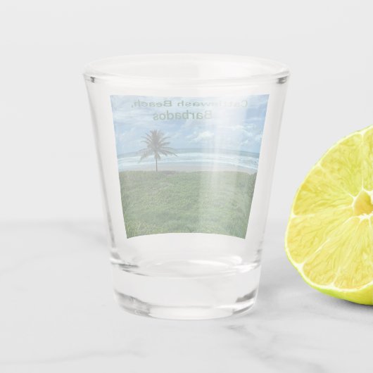 Kattlewash Beach, Barbados Shot Glas (Achterkant)
